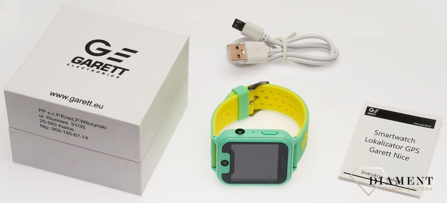 Smartwatch Garett Kids Nice Zielony to nowoczesny zegarek (2).jpg